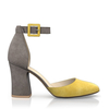 Klassische Block Heel Schuhe 18874