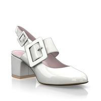 Klassische Block Heel Schuhe 29826