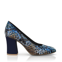 Klassische Block Heel Schuhe 6392