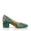 Klassische Block Heel Schuhe 6397