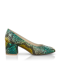 Klassische Block Heel Schuhe 6397