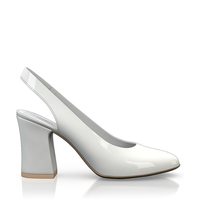 Klassische Block Heel Schuhe 6406