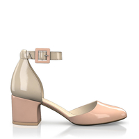 Klassische Block Heel Schuhe 6409