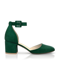 Klassische Block Heel Schuhe 6410
