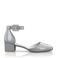 Klassische Block Heel Schuhe 6411