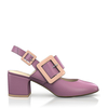 Klassische Block Heel Schuhe 6421