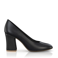 Klassische Block Heel Schuhe 6583
