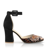 Klassische Block Heel Schuhe 6587