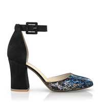 Klassische Block Heel Schuhe 6588