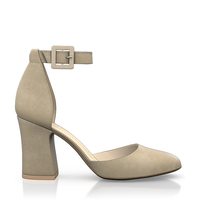 Klassische Block Heel Schuhe 6591