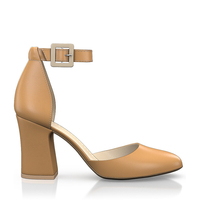 Klassische Block Heel Schuhe 6592
