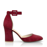 Klassische Block Heel Schuhe 6593