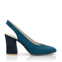 Klassische Block Heel Schuhe 6594