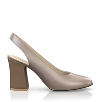 Klassische Block Heel Schuhe 6595