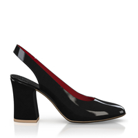 Klassische Block Heel Schuhe 6597
