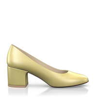 Klassische Block Heel Schuhe 6624