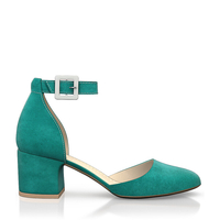 Klassische Block Heel Schuhe 6625