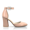 Klassische Block Heel Schuhe 6628