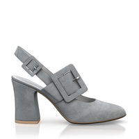 Klassische Block Heel Schuhe 6633