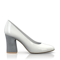 Klassische Block Heel Schuhe 6673