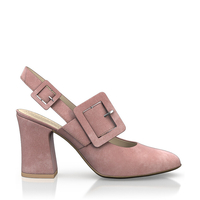 Klassische Block Heel Schuhe 6801