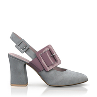 Klassische Block Heel Schuhe 6803