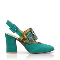 Klassische Block Heel Schuhe 6808