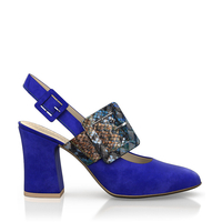 Klassische Block Heel Schuhe 6809