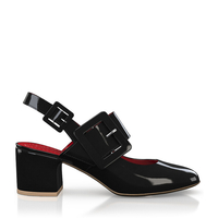 Klassische Block Heel Schuhe 6815