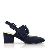 Klassische Block Heel Schuhe 6817
