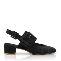 Klassische Block Heel Schuhe 6824