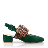 Klassische Block Heel Schuhe 6826