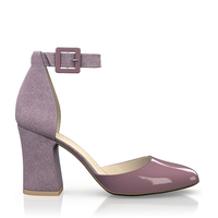 Klassische Block Heel Schuhe 8644