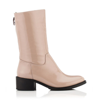 Klassische Stiefeletten Irene Knautschlackleder - Khaki