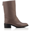 Klassische Stiefeletten Irene Knautschlackleder - Khaki