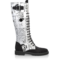 Knee High Schnürstiefel 7928