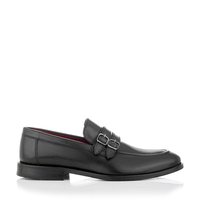 Loafer mit zwei Schnallen für Herren Alessandro Schwarz