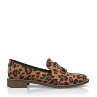 Moderne Slip-Ons mit Leopardenmuster
