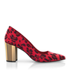 Schuhe mit Blockabsatz im Metallic-Look 14303