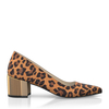 Schuhe mit Blockabsatz im Metallic-Look 14306