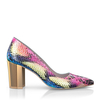 Schuhe mit Blockabsatz im Metallic-Look 16416