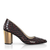 Schuhe mit Blockabsatz im Metallic-Look 16785