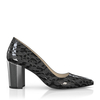 Schuhe mit Blockabsatz im Metallic-Look 16788