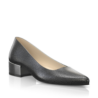 Schuhe mit Blockabsatz im Metallic-Look 28643