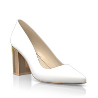Schuhe mit Blockabsatz im Metallic-Look 29655