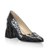 Schuhe mit Blockabsatz im Metallic-Look 30006