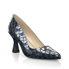 Schuhe mit Blockabsatz im Metallic-Look 30018