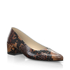 Schuhe mit Blockabsatz im Metallic-Look 30021