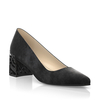 Schuhe mit Blockabsatz im Metallic-Look 30030