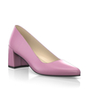 Schuhe mit Blockabsatz im Metallic-Look 30033